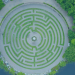 green hedge maze from an ariel viewpoint
